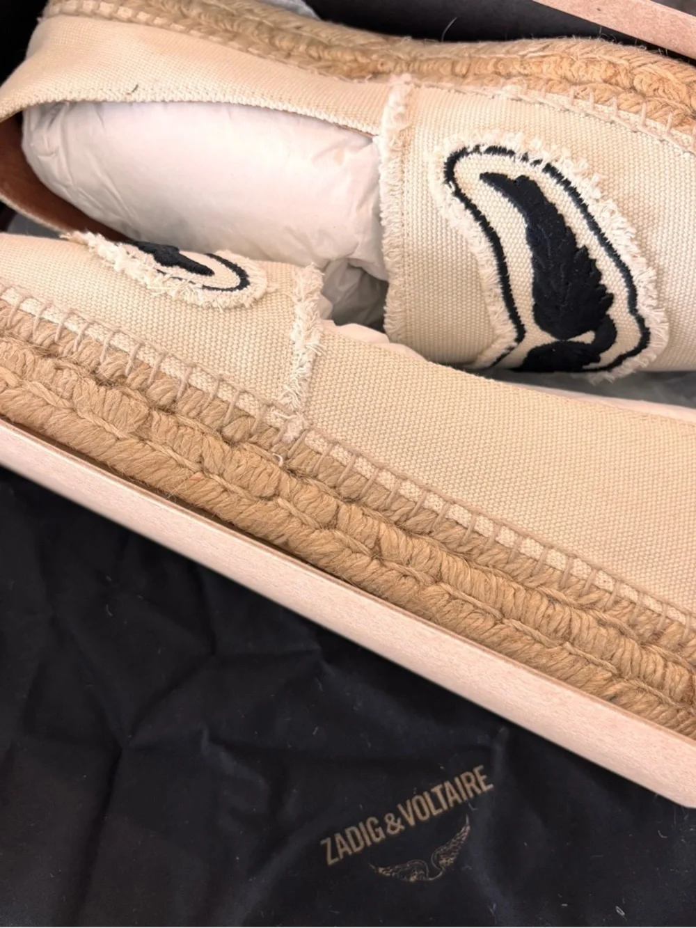 ZADIG & VOLTAIRE Women's City Frayed Espadrille Flat.